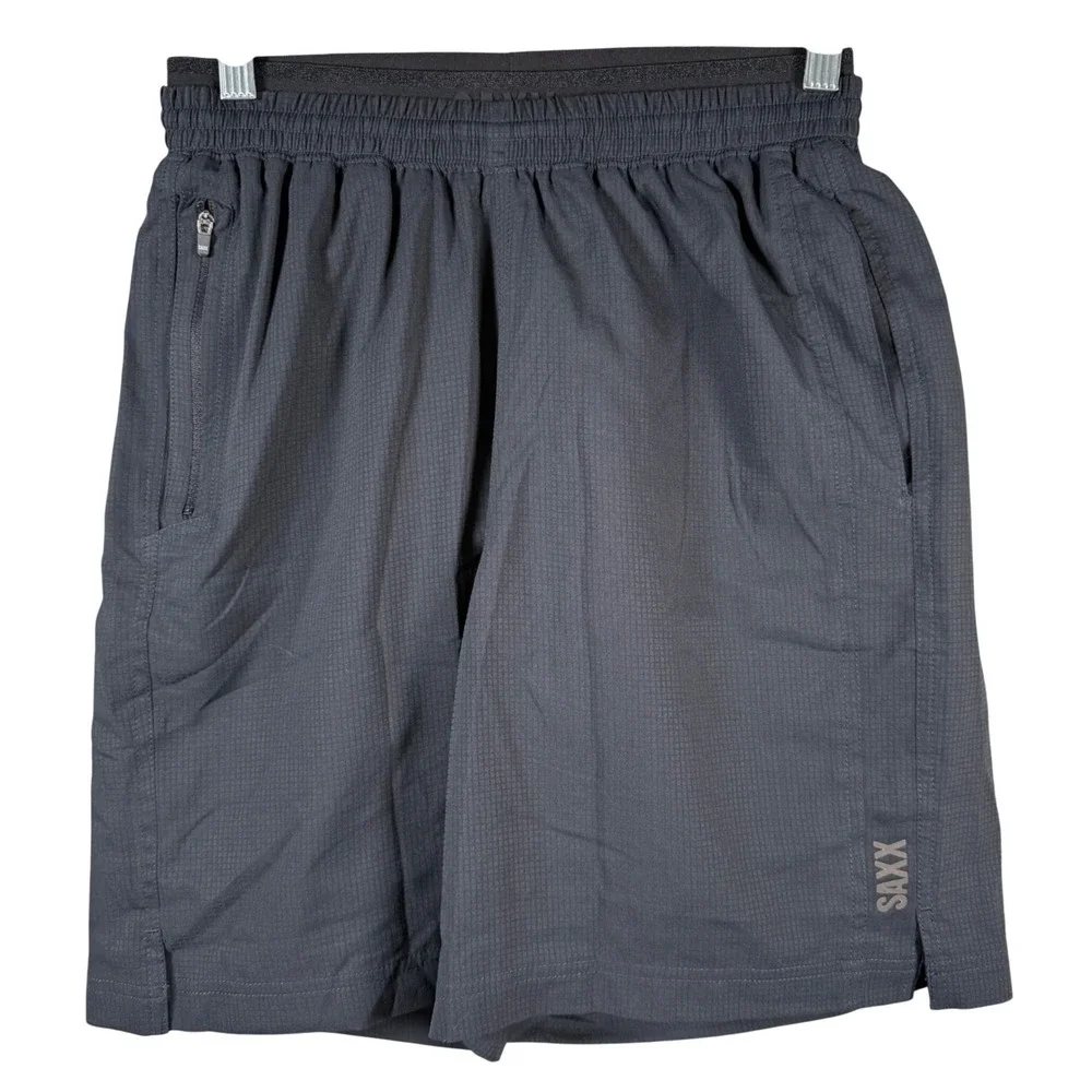 SAXX Athletic Shorts Kinetic Train 2N1‎ Mens Small Black BallPark Pouch Gym Run